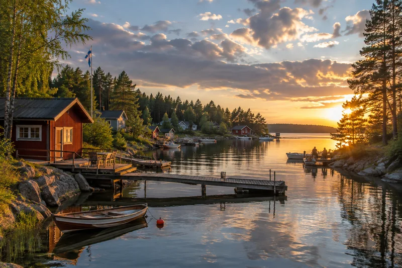AI-generated Lakeside Cottage Community