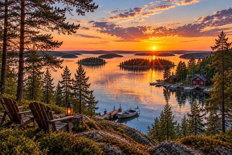 Saimaa sunset